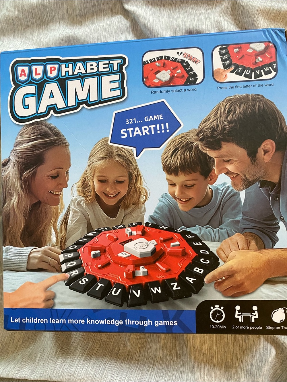 Alphabet Game Educational Board - Red and Black